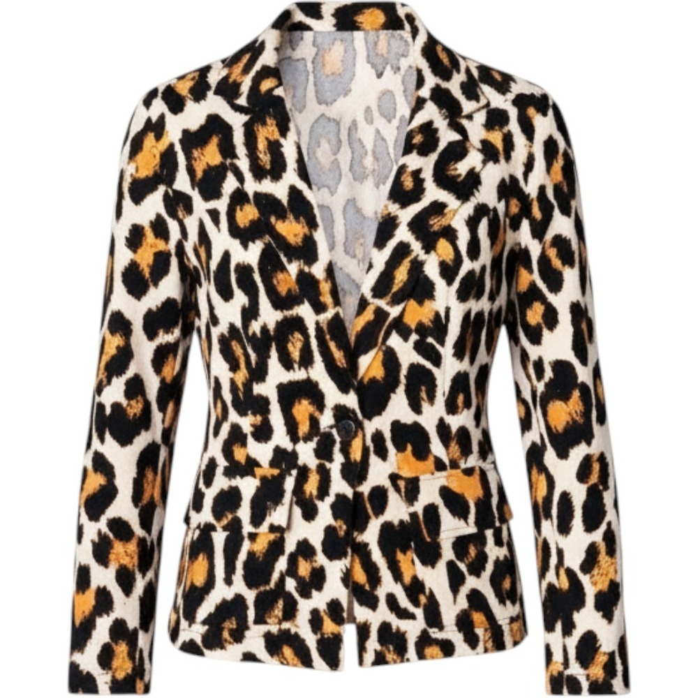 Ashley Stewart Animal‎ Print Belted Blazer Women's 14/16 Maximalist Glamoratti